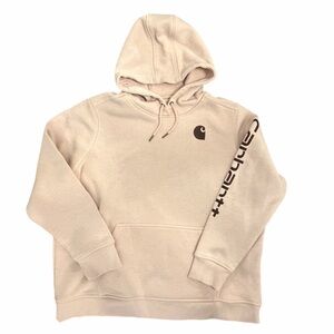 Carhartt Hoodie Women’s 2X (20W/22W) Light Pink and Burgundy Relaxed Fit